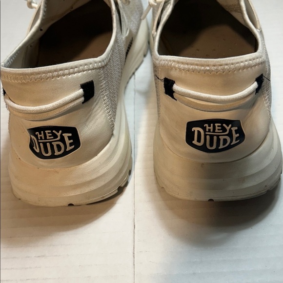 HEYDUDE MENS SIROCCO SLIP ON CASUAL SHUE WHITE SZ 13 - Picture 6 of 11